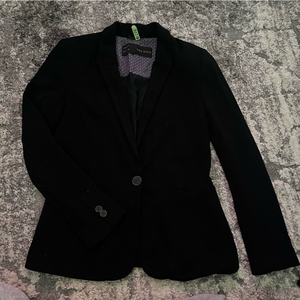 Zara black women blazer size M